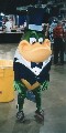[WB Network Frog mascot]